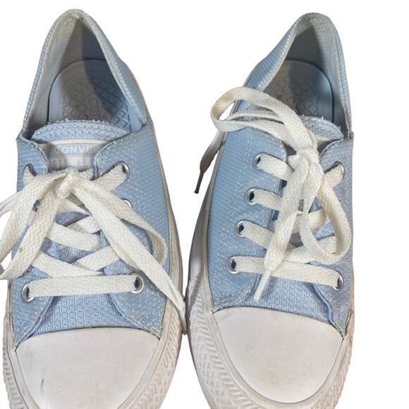 Converse Baby Blue Lace Up Casual Chucks Women Sz 6 - Picture 7 of 13